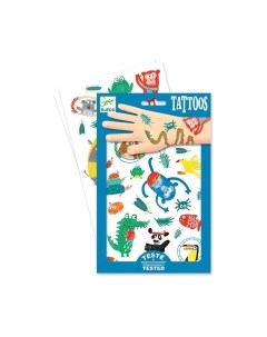 Набор временных татуировок Djeco Животные / 09576