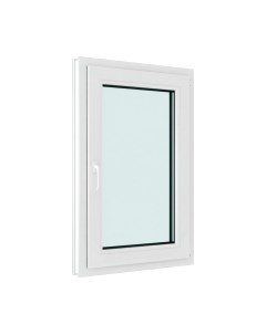 Окно ПВХ Brusbox Roto Одностворчатое Поворотно-откидное правое 3 стекла