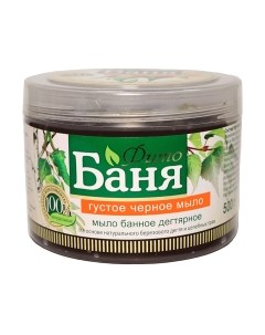 Мыло густое Русское поле Банное дегтярное Фито-Баня Банка