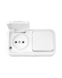 Блок выключатель+розетка Bylectrica Пралеска Аква В-РЦ-653