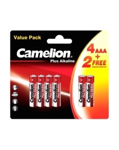 Комплект батареек Camelion LR03 BP4+2 Plus Alkaline / 14112
