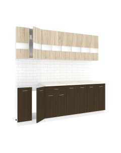 Кухонный гарнитур Кортекс-мебель Корнелия Экстра 2.4м