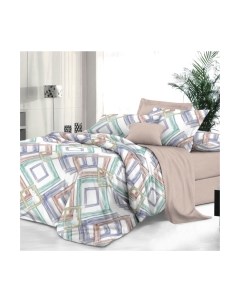 Комплект постельного белья Alleri Сатин Premium 2сп с евро max простыней / СП-273