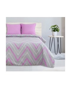 Комплект постельного белья Этель Сиренево-серые зигзаги / 2565825