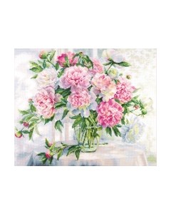 Набор для вышивания Пионы у окна / 2-51 Алиса