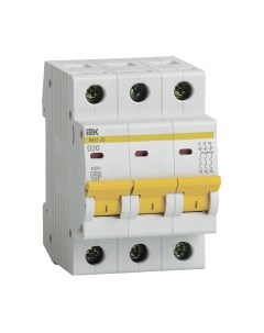 Выключатель автоматический IEK ВА 47-29 3п 20А D / MVA20-3-020-D Iek
