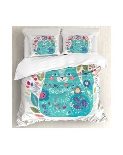Комплект постельного белья Ambesonne Счастливый котик / bls_26252_single