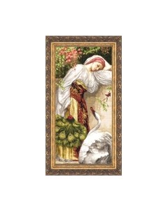 Набор для вышивания Девушка с лебедем / ЧМ-008 Золотое руно