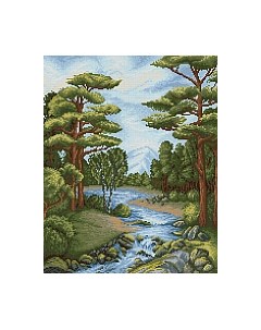 Набор алмазной вышивки Лесной ручей / АЖ-1652 Алмазная живопись