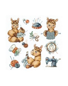 Набор для вышивания Сэмплер. Лама-рукодельница / С-62С Сделай своими руками