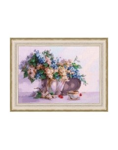 Набор для вышивания Астильба и дельфиниум / ЛЦ-080 Золотое руно