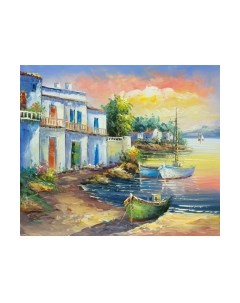 Набор алмазной вышивки Закат на берегу / АЖ-1154 Алмазная живопись