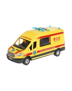 Автомобиль игрушечный Технопарк Ford Transit Реанимация / TRANSITVAN-22PLAMB-YE