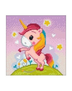 Набор алмазной вышивки Игривый единорог / WD2531 Wizardi