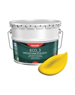 Краска Eco 3 Wash and Clean Keltainen / F-08-1-9-FL129 Finntella