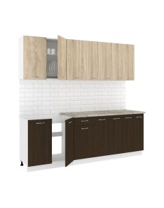 Кухонный гарнитур Кортекс-мебель Корнелия Лира-лайт 2.3м
