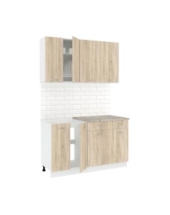 Кухонный гарнитур Кортекс-мебель Корнелия Лира-лайт 1.4м