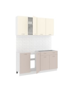 Кухонный гарнитур Кортекс-мебель Корнелия Лира-лайт 1.6м без столешницы