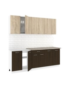 Кухонный гарнитур Кортекс-мебель Корнелия Лира-лайт 2.2м