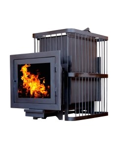 Печь-каменка КомфортПром Ретро Премиум Чугун Панорама Закрытая Каменка 112211761 Комфортпром