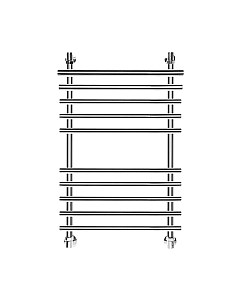 Полотенцесушитель водяной НИКА ЛБ-3 80x50 / 500850200 Ника
