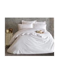 Комплект постельного белья Царство сновидений Поплин Белый страйп Дуэт наволочки 70x70 / 150-615