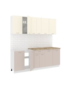 Кухонный гарнитур Кортекс-мебель Корнелия Лира-лайт 2.1м