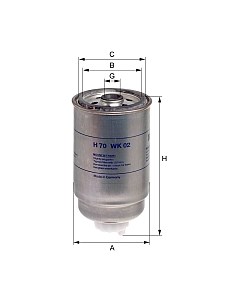 Топливный фильтр Hengst H70WK02