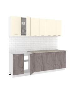 Кухонный гарнитур Кортекс-мебель Корнелия Лира-лайт 2.3м