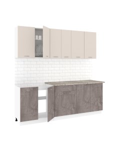 Кухонный гарнитур Кортекс-мебель Корнелия Лира-лайт 2.2м