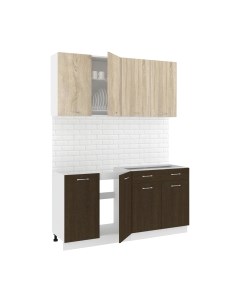 Кухонный гарнитур Кортекс-мебель Корнелия Лира-лайт 1.6м без столешницы