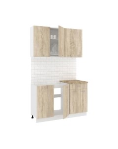 Кухонный гарнитур Кортекс-мебель Корнелия Лира-лайт 1.3м