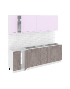 Кухонный гарнитур Кортекс-мебель Корнелия Лира 2.4 без столешницы