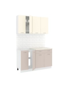 Кухонный гарнитур Кортекс-мебель Корнелия Лира-лайт 1.4м