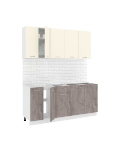 Кухонный гарнитур Кортекс-мебель Корнелия Лира-лайт 1.8м без столешницы