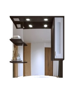 Шкаф с зеркалом для ванной Бриклаер Бали 90 R