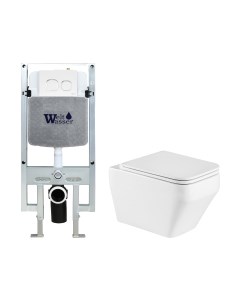 Унитаз подвесной с инсталляцией WeltWasser Amberg 497 ST + Hofbach 041 GL-WT + Amberg RD-WT Weltwasser