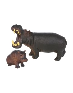 Набор фигурок коллекционных Masai Mara Мир диких животных. Семья бегемотов / MM211-111 Masai mara