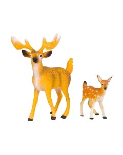 Набор фигурок коллекционных Masai Mara Мир диких животных. Семья оленей / MM211-145 Masai mara