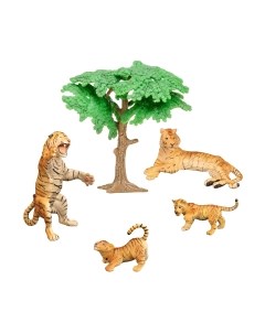 Набор фигурок коллекционных Masai Mara Мир диких животных. Семья тигров / MM211-233 Masai mara