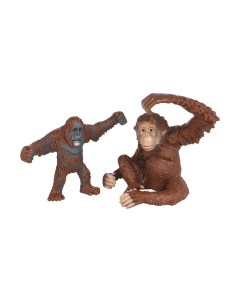 Набор фигурок коллекционных Masai Mara Мир диких животных. Семья орангутанов / MM211-120 Masai mara