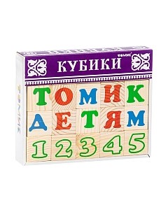 Развивающая игра Томик Кубики. Алфавит и цифрами / 2222-2