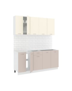 Кухонный гарнитур Кортекс-мебель Корнелия Лира-лайт 1.8м без столешницы