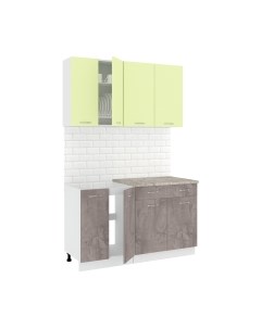 Кухонный гарнитур Кортекс-мебель Корнелия Лира-лайт 1.4м