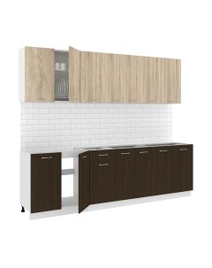 Кухонный гарнитур Кортекс-мебель Корнелия Лира-лайт 2.6м без столешницы