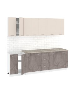 Кухонный гарнитур Кортекс-мебель Корнелия Лира 2.4м