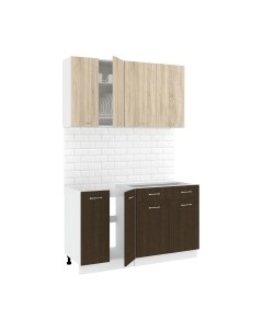 Кухонный гарнитур Кортекс-мебель Корнелия Лира-лайт 1.4м без столешницы