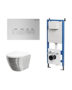 Унитаз подвесной с инсталляцией Grossman GR-4455SWS+900.K31.01.000+700.K31.03.110.110