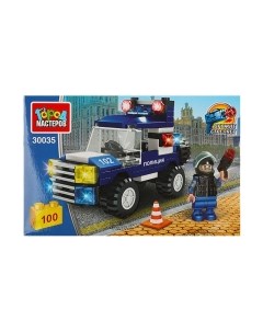 Конструктор Город мастеров Полицейский джип с человечком / 30035-PZ