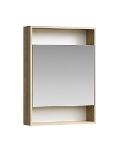 Шкаф с зеркалом для ванной Aqwella Сити 60 / SIT0406DB